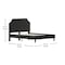 Flash Furniture Brighton Queen Platform Bed, Black SL-BK4-Q-BK-GG - alternate 2
